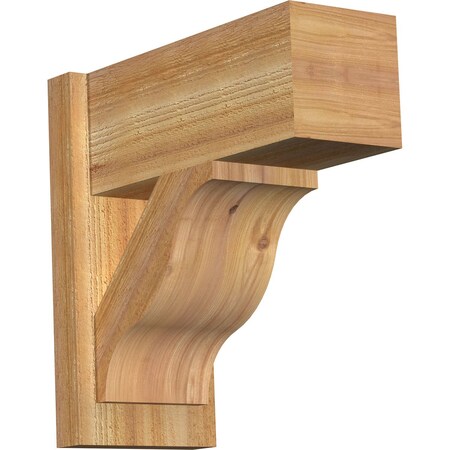 Ekena Millwork Funston Block Rough Sawn Outlooker, Western Red Cedar, 8"W x 18"D x 18"H OUT08X18X18FST05RWR